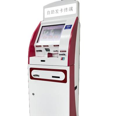 China 300dpi Self Service Card Issuing Machine Kiosk With Card Printing For Bank / Government for sale