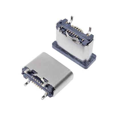 China Newest 16pin Female Connector Vertical Type C Connector PCB Design Type-C Top Mount H=6.5mm Smt for sale