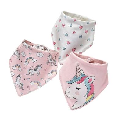 China Wholesale Washable Muslin Double Triangle Bibs Solid Simple Baby Boy Baby Saliva Towel Girls Girls Feeding Apron Cotton Bandana Bibs for sale