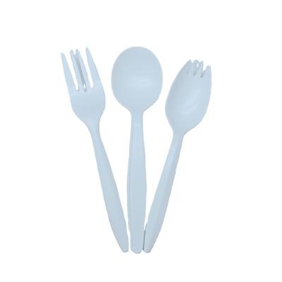 China Food New Style Hot selling Degradable Corn Starch Forks Eco-Friendly Utensils round spoon for Every Meal for sale