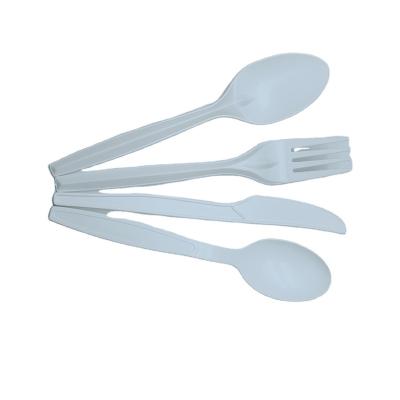 China Food Customized professional Natural Degradable Corn Starch Spoons Biodegradable Tableware Options 7 inch fork for sale