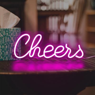 China Best Selling Customizable Cheers LED Atmosphere Neon Sign Customized Neon Sign For Shop Advertising Decoration for sale