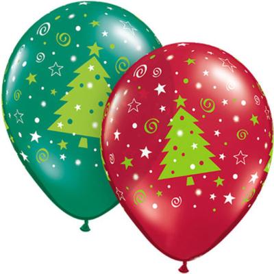 China Christmas decoration China Manufacturer Factory Price 12 Inch Christmas Tree Decoration Printed Ballon for sale