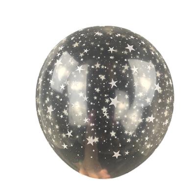 China Party decoration China Manufacturer Thickened 12 Inch Transparent Full Star Balloon Printed Sky Star Balloons for sale