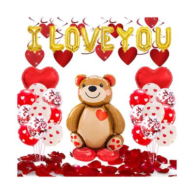 China Foil China Manufacturer Love-print Confession Valentine's Day Party Balloon Set for sale