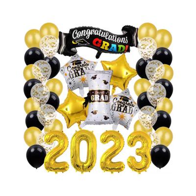 China Aluminum film Best Seller Classroom School Party 2023 Graduation Season Celebration Theme Balloon Set for sale