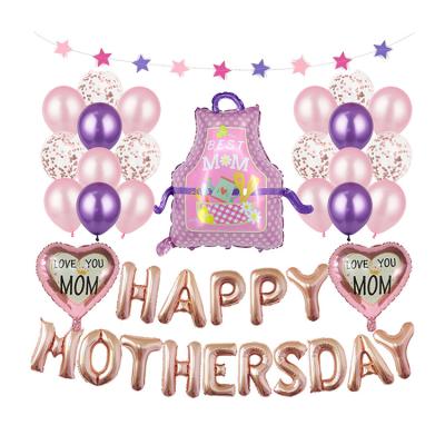 China Aluminum film Manufacturers Direct Selling Mother's Day Theme Party Decoration Apron Balloon Set for sale