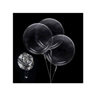 China Advertising Hot Selling Clear Transparent PVC 10 18 20 24 36 Inch Led Bobo Balloon for sale