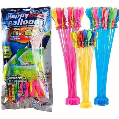 China Promotional Toy 111pcs/bags Selling Self sealing water balloon Outdoor Games 3 inch Latex balloon Factory wholesale natural latex Water for sale