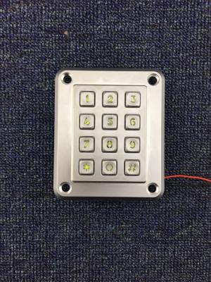 China Higher quality cheapest waterproof IP67 die cast illuminated numeric keypads with male pin out connector for sale