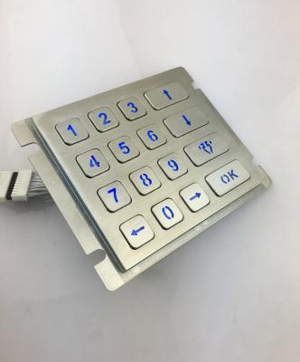 China IP65 4X4 vandal resistance stainless steel illuminated keypad for sale