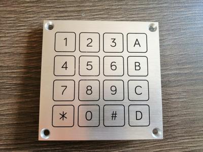 China Factory supply IP68 aluminum metal piezo keypad with 16 flat keys for sale