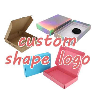 China Good Quality Low Price Mailing Box Pink Shipping Boxes Custom Made Clothing Packaging Delivery Box For Hat With Logo Printed for sale