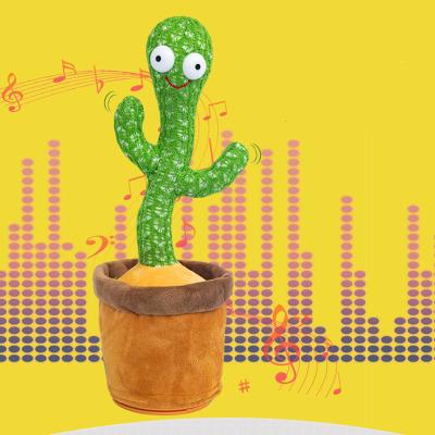 China Eco-friendly Electric Dancing Cactus Plush Toy Singing Cactus Game Talking Electric Swing Toy for sale