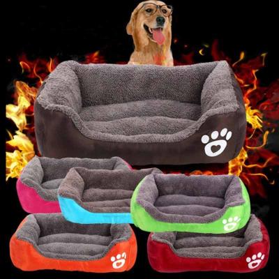 China Waterproof Square Warm Dog Bed Winter Dog Mat Cushion Soft Warm Pet Sleep House for sale