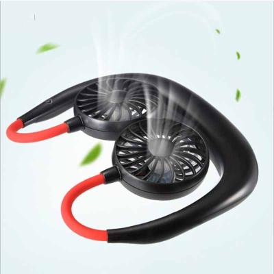 China Mini USB Rechargeable Hanging Foldable Neck Fan Outdoor Sports Neck Band Fan Protable Neck Fan for sale