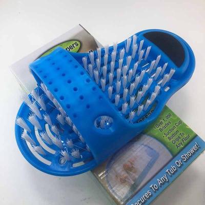 China All Natural Bathroom Silicone Dead Skin Remove Foot Shower Brush Foot Grinding Brush With Suction Cup for sale