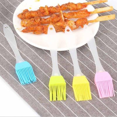 China Colorful Disposable Silicone BBQ Brush PP Handle Pastry Grill Oil Heat Resistant Brush for sale