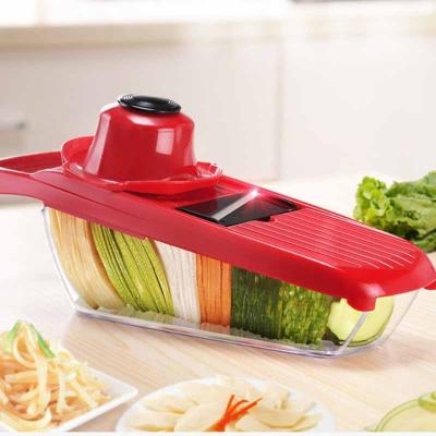 China Viable Multifunctional Manual Fruit Julienne Vegetable Slicer with 6 Interchangeable Blades Vegetable Slicer Cutter Tool for sale