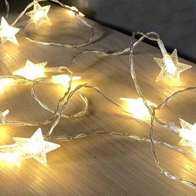 China Small Garden 10 LED Star Color String Light with Battery for Outdoor Christmas Home Decoration for sale