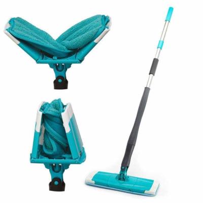 China Sustainable Durable Microfiber Hand Free Durable Flat Dust Clog Lazy Handheld Folding Mop for sale