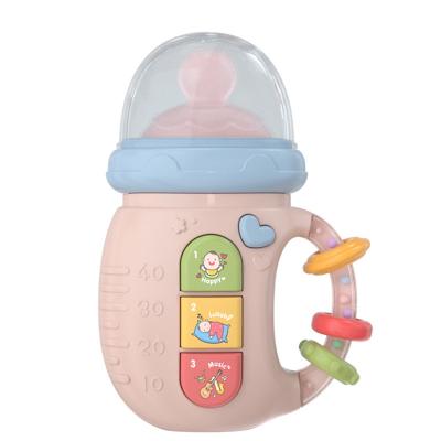 China Educations Toys Baby Rattle, Multifunctional Bilingual Pronunciation Feeding Bottle Toy with Light for sale