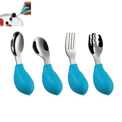 China Disposable BPA Free Silicone Baby Spoons And Fork For Training Infant Infant Baby Feeding Spoon for sale