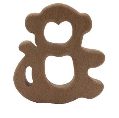 China New Eco-Friendly Baby Sensory Teether, Silicone Baby Teether Toy, Wooden Pacifier Holder Toys Clip for sale