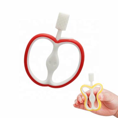 China Convenient for Mother to Clean Milk Teeth and Gums Play 2021 BPA Free Silicone Baby Teether Baby Toothbrush Chew Toys for Kids for sale