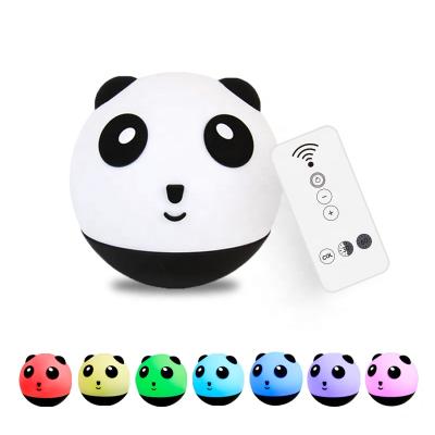 China 2022 new arrivals colorful cute portable touch sensor usb rechargeable silicone baby kids animal night light +warm white light for sale