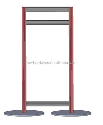 China Aluminum Advertising Aluminum Frame Shows Freestanding Floor Display Stand for sale