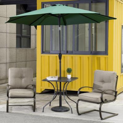 China Modern cheap popular 9ft large folding aluminum solar umbrellas for cafe for sale