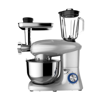 China Hot Sale Household Stand Mixer with 1500W 6-Speed ​​6L Blender and Chopper Stainless Steel Bowl and 1.5L Glass Jar with Sausage Stuffer for sale