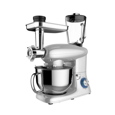 China Tilt-Head Design 1500W Stand Dough Mixer With Tilt-Head 6L Stainless Steel Mixing Bowl 1.5L Pot Meat Grinder Glass Part Of Mixer And Chopper for sale