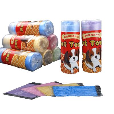 China Viable Manufacturer Wholesale Barreled Thicken Pet Towel Super Absorbent Microfiber Pet Towels for sale