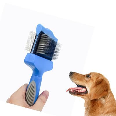 China Viable Wholesale Pet Grooming Comb Double Sided Cats And Dogs Pet Comb Double Sided Pet Comb for sale