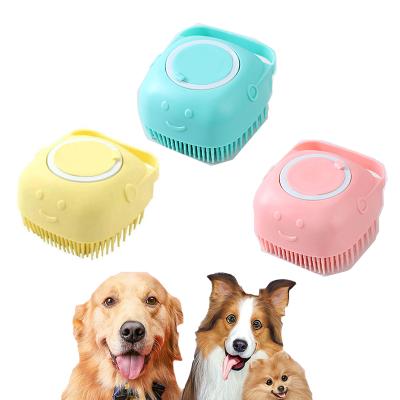 China Viable Wholesale Shampoo Brush Pet Hair Remover Pet Cleaning Brush Pet Bath Brush for sale