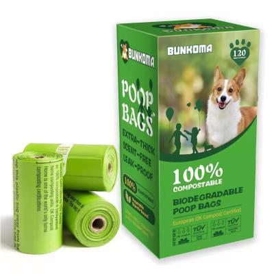 China Sustainable Wholesale Dog Poo Pet Flushable Sachet Plastic Waste Roll Bags for sale