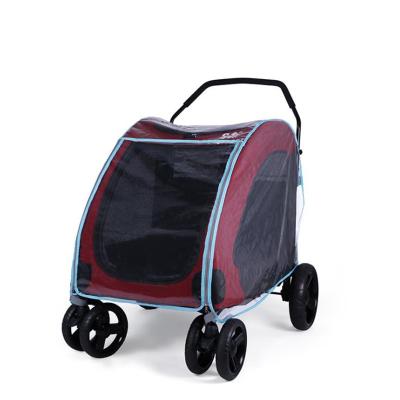 China Factory Wholesale Viable Keep Luxury Best Dog Walker Rain Cover Portable Pet Stroller Rain Cover Warm Pet Windproof for sale