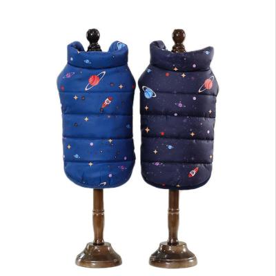 China Wholesale Thicken Winter Viable Pet Accessories Manufacturer Luxury Cartoons Printing Large Small Cotton Vest Dog Clothes for sale