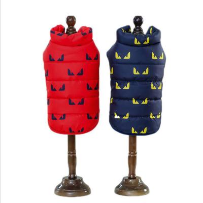 China Wholesale Viable Keep Big Small Winter Pet Accessories Designer Cartoons Printing Luxury Dog Clothes Warm Cotton Vest for sale