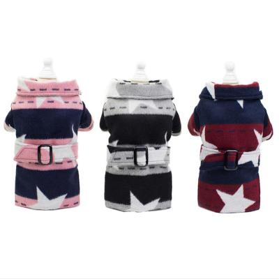 China Wholesale Viable New Keep Warm Pet Accessories Winter Wool Coat Luxury Printing Dog Clothes Large Small for sale