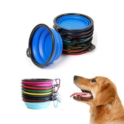 China Wholesale Custom Water Viable Collapsible Dog Bowl 1000ml Silicone Dog Bowl Collapsible Dog Bowl Large for sale