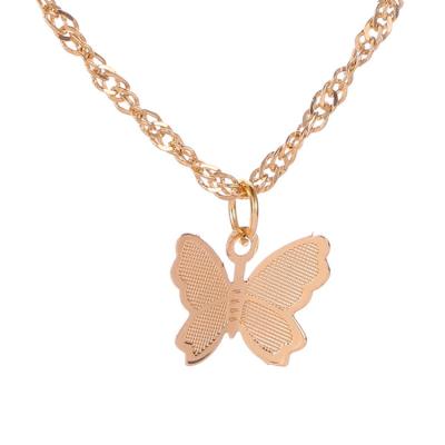 China SINSHINE Butterfly Pendant Necklace Brass Minimalist Tasty Trendy Butterfly Pendant Necklace Jewelry For Women Bridesmaid Gift for sale