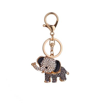 China Crystal Enamel Elephant Shape Pendant Women's Key Chain KC-086 Metal 2021 Cute Alloy Car Purse,Animal Key Chain For Women for sale