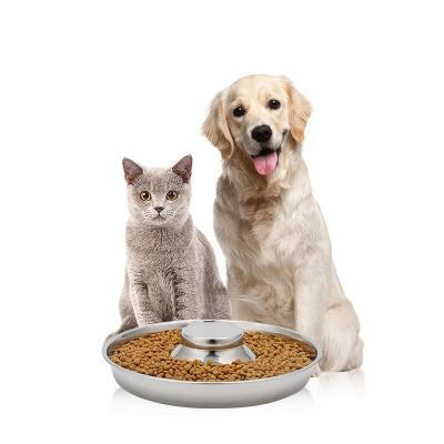 China Sustainable Stainless Steel Pet Food Bowl Slow Eat Food Bowl Anti-Clogging Anti-Fat Bowl for Cats and Dogs for sale