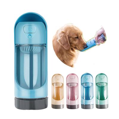 China Sustainable New Design Portable Pet Travel Water Bottle With Filler 300ML Dog Watering Bottle for sale