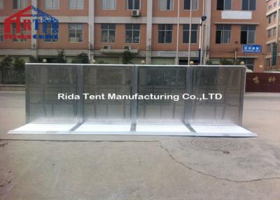 China Portable Aluminum Crowd Control Barriers Heavy Dute Gavalized Silver Surface for sale