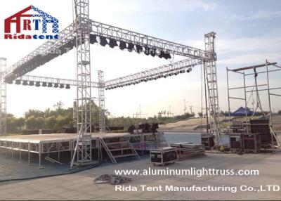 China Light Duty Stage Light Truss , Spigot Overhead Square Truss System 400 X 60mm Size for sale