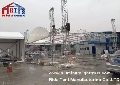 China Silver Aluminum Stage Light Truss , Truss Rigging Equipment For Wedding Party for sale